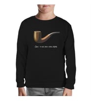 C'est ne pas Une Pipe Siyah Çocuk Sweatshirt