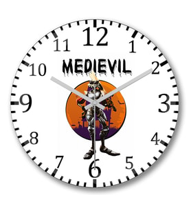 Medievil Duvar Saati Bombeli Gercek Cam