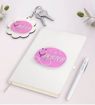 BK Gift Kişiye Özel Doktor Beyaz Defter Kalem ve Anahtarlık Hediye Seti-15 (Model 1)