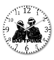 Daft Punk Duvar Saati Bombeli Gercek Cam