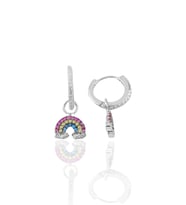 Söğütlü Silver Gümüş gökkuşağı halka küpe