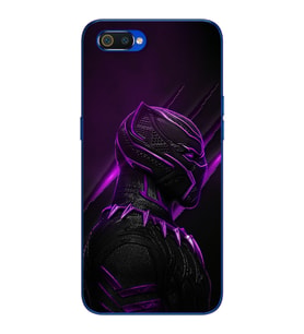 Black Panter Tasarım Süper Şeffaf Silikon Telefon Kılıfı Oppo Realmi C2