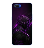 Black Panter Tasarım Süper Şeffaf Silikon Telefon Kılıfı Oppo Realmi C2