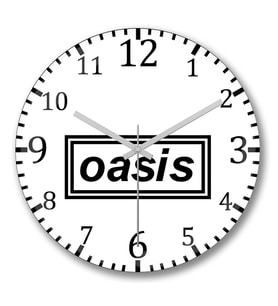Oasis Duvar Saati Bombeli Gercek Cam