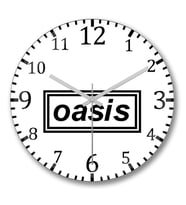 Oasis Duvar Saati Bombeli Gercek Cam