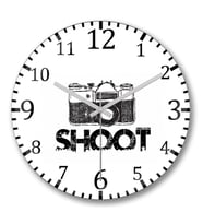 Fotoğraf Shoot Zero Duvar Saati Bombeli Gercek Cam