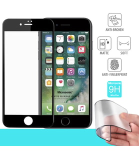 Microsonic Apple iPhone 7 Plus Seramik Matte Flexible Ekran Koruyucu Siyah