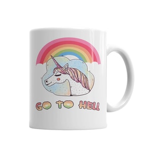 Unicornio Go To Hell Kupa Bardak Porselen