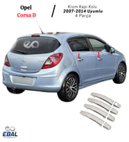 Opel Corsa D Krom Kapı Kolu Seti 4 Kapı 2007 Üzeri P. ÇELİK