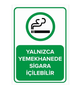 MIGNATIS - Yalnız Yemekhanede S*gara İçilebilir Levhası - Sac Malzeme 35x50cm