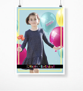 BK Gift Kişiye Özel Doğum Günü Kanvas Kumaş Afiş Poster 50 X 70 Cm 7
