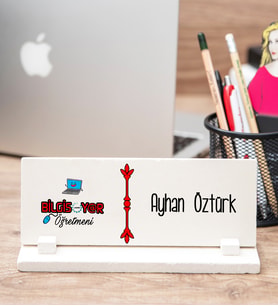 Bilgisayar Öğretmeni Masa İsimliği