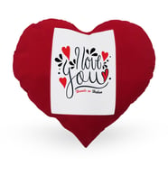 BK Gift Kişiye Özel Seni Seviyorum Kırmızı Kalp Yastık 1