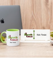 Genetik Mühendisi Yeşil Kupa Bardak Ve Masa İsimliği Hediye Seti