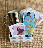 Kişiye Özel Travel Tasarımlı Mini Albüm Gümüş Kupa Mini Hediye Seti