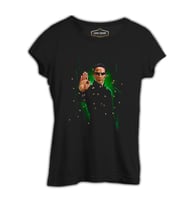 Matrix - Bullets Siyah Kadın Tshirt