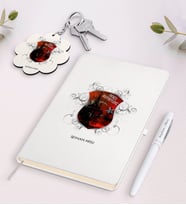 BK Gift Kişiye Özel Deniz Kuvvetleri Beyaz Defter Kalem Ve Anahtarlık Hediye Seti (Model 1)