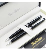 Scrikss 38 Siyah Krom Tükenmez Kalem + Versatil Kalem Set  Scrikss Kalem  İsme Özel Kalem  Hediyelik Kalem