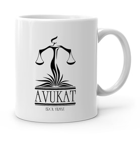 BK Gift Kişiye Özel Mesleki Avukat Beyaz Kupa Bardak  9