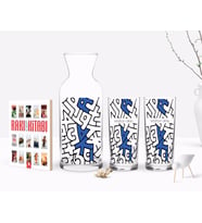 BK Gift Kişiye Özel Renkli Baskılı Rakı Tasarımlı İkili Rakı Bardağı Karaf ve Cep Kitabı Hediye Seti-1 (Model 1)