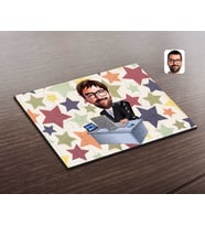 BK Gift Kişiye Özel Erkek Genel Müdür Karikatürlü Ahşap Puzzle-1
