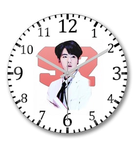 BtsSeokjin  Duvar Saati Bombeli Gercek Cam
