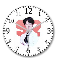 BtsSeokjin  Duvar Saati Bombeli Gercek Cam