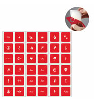 Minimal Desenler  Seti 36 Minik model birden SPREYSİZ
