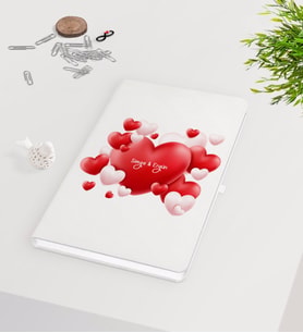 BK Gift Kişiye Özel Sevgililer Günü Beyaz Defter-41