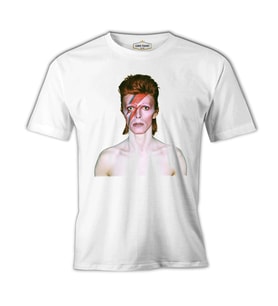 David Bowie Beyaz Erkek Tshirt