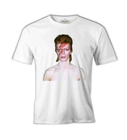 David Bowie Beyaz Erkek Tshirt