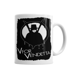 V For Vendetta Kupa Bardak Porselen