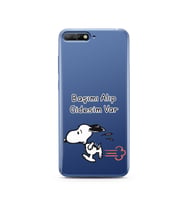 Snoopy Tasarımlı Süper Şeffaf Silikon Telefon Kılıfı Huawei Y6 2018