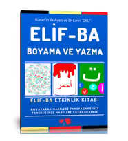Elif-Ba Harfleri Boyama ve Yazma Kitabı
