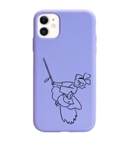 Iphone 11 Çizgi Tasarımlı Mor Lansman Telefon Kılıfı