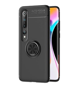 Microsonic Xiaomi Mi 10 Pro Kılıf Kickstand Ring Holder Siyah