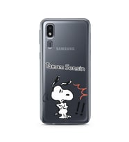 Snoopy Tasarımlı Süper Şeffaf Silikon Telefon Kılıfı Samsung A2 Core