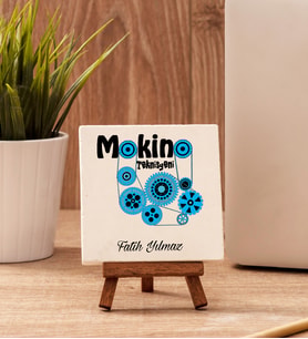 Makine Teknisyenine Hediye Taş Dekor