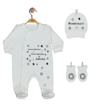 Pia Baby Gl 1950-01 İsme Özel Üçlü Tulum Set