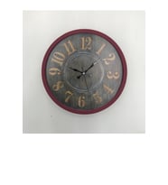 36 cm Ahşap Bordo Dekoratif Duvar Saati
