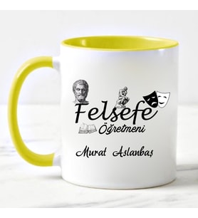 Felsefe Öğretmenine Kupa Bardağı Sarı