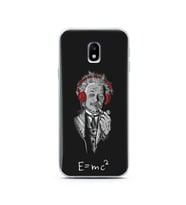 Einstein Tasarım Süper Şeffaf Silikon Telefon Kılıfı Samsung J3 Pro