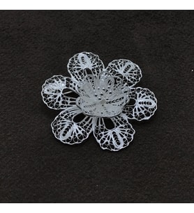 Papatya Tasarım Elişçiliği Telkari Gümüş Broş (Yaka İğnesi)