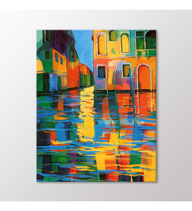 Arty Tablo Colourful Canal Tablo (Karışık)