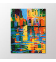 Arty Tablo Colourful Canal Tablo (Karışık)