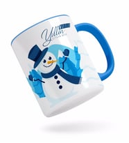 BK Gift Kişiye Özel Yılbaşı Mutlu Yıllar Mavi Kupa Bardak-21