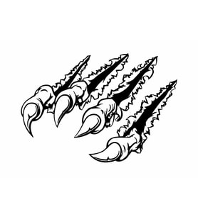 Tırnak İzi Canavar Oto Sticker Yapıştırma