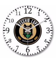 Vecchio Lupo Duvar Saati Bombeli Gercek Cam