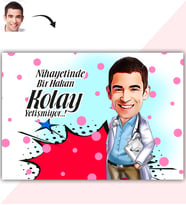 BK Gift Kişiye Özel Bay Doktor Karikatür Baskılı Yaş Pasta İçin Yenilebilir Şekerli Kağıt  5(Sadece Kağıt)