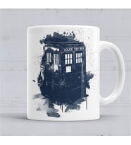 Doctor WhoTardis Splash Style Kupa Bardak Porselen